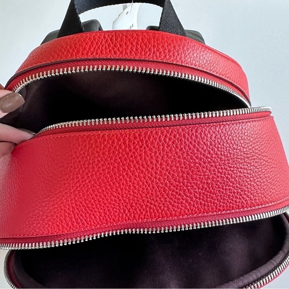 COACH Miami Red Court Pebbled Leather Backpack main image 8